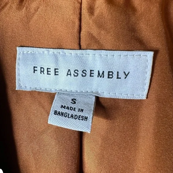 🔴 5 for $40 SALE! 
Free Assembly Orange Corduroy Lined Front Pocket Blazer sz S - Picture 3 of 13